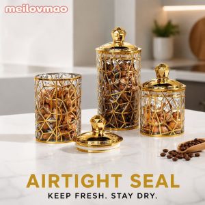 Kitchen Storage Jar Plastic Canister With Lid Airtight Leakproof Stackable Pantry Coffee Tea Sugar Candy