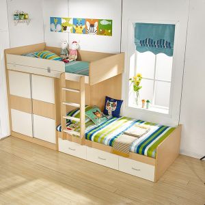 Giường Tầng Đa Năng 1m2 Kết Hợp Tủ Quần Áo GT-289