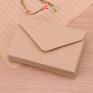 RGFV 20PCS Black Classical White Mini Blank Message Card Paper Envelopes Invitation Envelope Gift Envelope For Letter