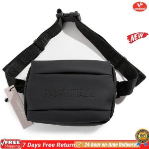 [VOF] PU Outdoor Chest Bag Fashion Fanny Pack Adjustable Strap Casual Sports Bag