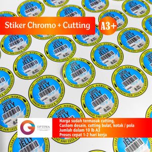 Cetak Stiker Kromo per 10 lembar A3 Cetak Label Stike Stiker Custom Stiker Makanan Minuman