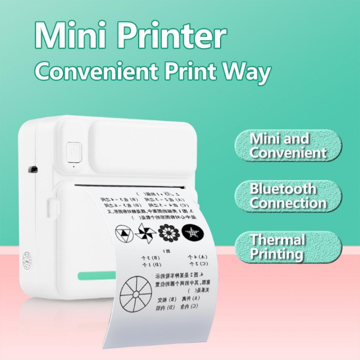 C19 Bluetooth Thermal Printer Photo Printer Mini Printer Paper