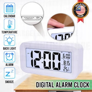 Digital Alarm Clocks Snooze with LED Night Light Temperature Calendar Date / Jam Loceng Digital