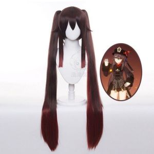Genshin Impact Hutao Cosplay Costume Role Play Uniform Chinese Style Halloween Costumes Wigs for Women Game Prop