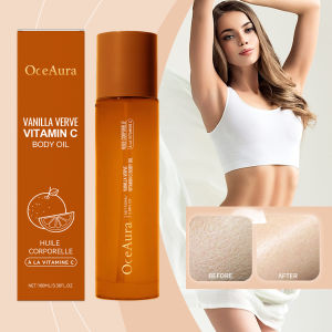 【Ready Stock】OceAura Vitamin C Body Oil 100ml – Brightening Body Treatment for Dull Skin Smoothing Dry Patches & Chicken Skin All-Season Hydration