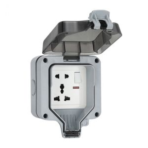 IP66 Waterproof Outdoor Wall Socket Weatherproof Socket Outlet Switch With Cover Electrical Switch And Socket Outlet