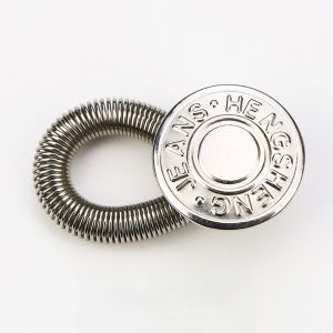 NUBE 10Pcs Trousers Pants Stretch Spring Button Extender Accessories Metal Elastic Waist Extension Adjustable Sewing Tool Jeans Button