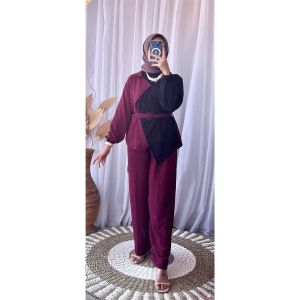 AIRA ONE SET | SETELAN WANITA KEKINIAN MODE TERBARU  SETELAN KRINKLE | MODE KOMBINASI