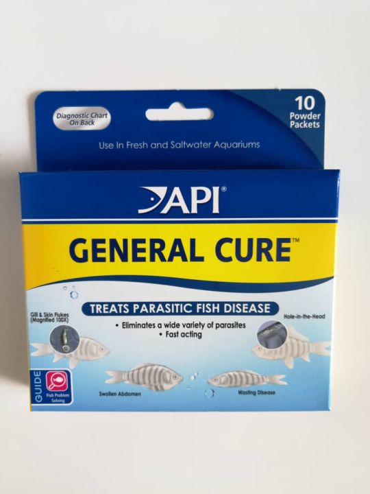 API General Cure Fish Aquarium Parasitic Treatment Freshwater Saltwater ...