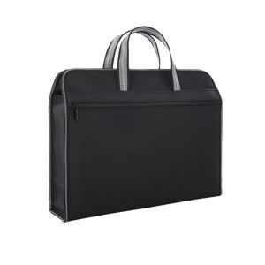 Zipper Business Document Bag Waterproof File Handle Bag Multi Purpose Work Briefcase Portable Office File Folder Organizer Handbag for Meeting Travel