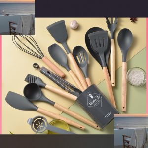 14PCS Kitchenware Set Cooking Tools Set Cutleries Sudip Kitchen Cookware Silicone Utensils Cooking Sets