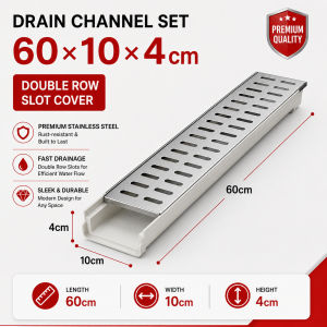 Stainless Steel Drainage Gutter with Resin Channel | Heavy Duty Outdoor Drain Channel for Driveway