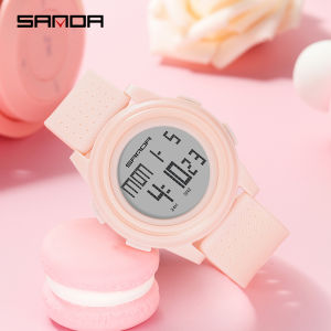 SANDA Fashion Mens Super Slim Sport Watch Men Luxury Electronic LED Digital Complete Calendar Alarm Clock Waterproof Wristwatch