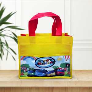 Tas Hadiah Ulang Tahun Anak Motif Kartun Warna-Warni - Paket 12 pcs
