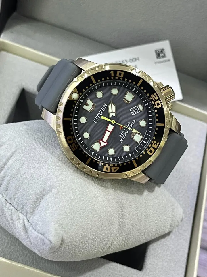 100% Original) Citizen BN0163-00H Promaster Eco Drive Divers Black