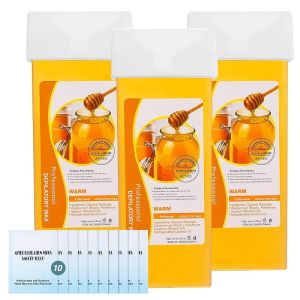 Roll on Wax Refill: 4 Honey Wax Roller Refill - At-Home Hair Removal Cartridge for Body Legs Arms (100g/3.53oz 4 Pack)