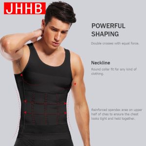 Mens Slimming Body Shaper Waist Trainer Vest Chest Compression Shirt Abs Abdomen Undershirt Tummy Control Shapewear