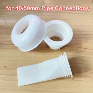 DIVATEN Plastic Drain Pipe Seal Threaded Seal Core Odor Resistant Floor Drain Seal Three Piece Set Decorative Cover for Bathroom Washing Machine and Sink Drainage