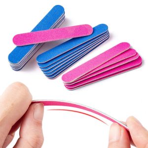 4 pcs Mini kikir kuku portabel kikir kuku sekali pakai / Penyangga kuku alat seni kuku kikir kuku perbaikan cat kuku dua sisi