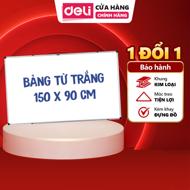 Bảng Từ Trắng Deli Kích Thước 150x90cm - Bảng Mica Từ Tính Nam Châm ...