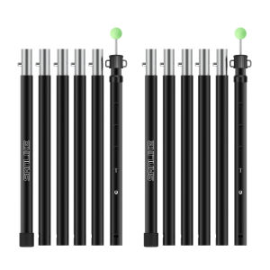 SANLIKE Tarp Pole สำหรับเต็นท์เสาอลูมิเนียมชุด2พับอุปกรณ์ตั้งแคมป์กลางแจ้งกันสาดเสาลูกปัดแก้วสปริงเชื่อมต่อกับถุงเก็บ