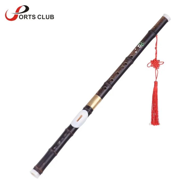 Transverse Flute Pipe Detchable Natural Black Bamboo Bawu Ba Wu Musical