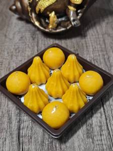 ลดราคาพิเศษ ขนมลาดู โมทกะ เซตถวายขอพร บูชาพระพิฆเนศ บูชาเทพ บูชาสิ่งศักดิ์สิทธิ์ ของบูชา พระพิฆเนศ ขนมอินเดีย