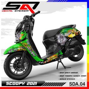 Decal Sticker Custoom Full Body SCOOPY NEW 2020-2023 Decal Stiker Variasi Motor SCOOPY NEW SDA.04