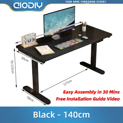 AIODIY Electric Standing Desk Philippines | Adjustable Height Table for Home Office | Ergonomic Gaming Desk with Memory & Anti-Collision | 120cm/140cm