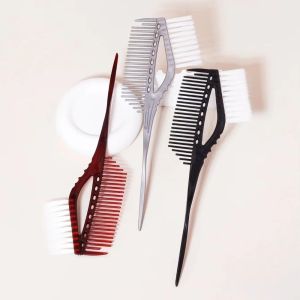 WELLNOW Plastic Hair Dye Hollow Comb Professional Soft Hair Hair Salon Supplies DIY Hair Coloring Hair Dye Brush For Home Hairdressing