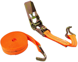 [SG STOCK] RATCHET TIE DOWN Orange Cargo Strap Luggage Lashing Strong Strap Belt With Metal Buckle Tow Rope