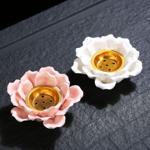 GONUUWGL งานทำมือ กระถางธูปเซรามิก ถอดออกได้ ทนความร้อนทน ถาดเผาธูป ภาคกลางตะวันออก เครื่องประดับสำหรับตกแต่ง ที่วางธูปดอกไม้ บ้านในบ้าน