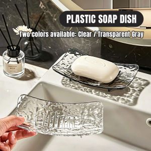 Plastic Soap Dish Drain Hole Non‑Slip Base Soap Holder Tray For Bathroom Home Gym Travel