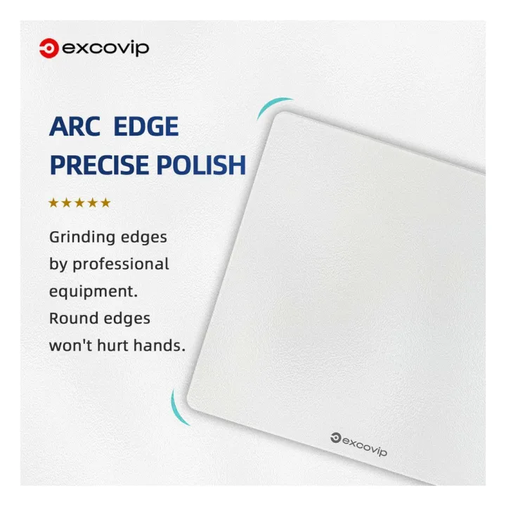 【Glad Pick】 excovip mouse pad White Glass non-slip simple comfort desktop Laptop Learning Games Dorm Gifts esports Upscale