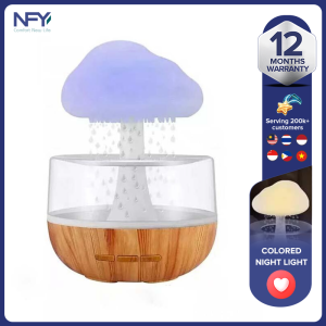 【 New 】 USB creative raindrop cloud humidifier home/office desk silent atmosphere light aromatherapy humidifier rainy mushroom night light