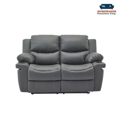 Homemaker Furniture Bergamo 2 Seater Synthetic Leather with Cup Holders