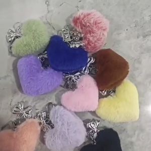 Sang trọng trái tim nơ quyến rũ móc khóa ngọt ngào dễ thương mặt dây chuyền đồ treo trang trí Keyring Ba lô trang trí cho nữ Phụ nữ