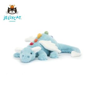Vương Quốc Anh Jellycat Thú nhồi bông rồng màu xanh da trời búp bê an ủi đồ chơi đồng hành cho trẻ em quà sinh nhật
