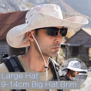 62cm Mens Outdoor Hat Summer Fishing Hiking Riding Cap Large Cap Brim Sun Protection Anti-UV Breathable Waterproof Bucket Hat2026
