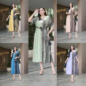 Set Long tunik salsabila ceruty premium full furing hyget kaos resleting depan busui friendly TUNIK KEKNIAN OOTD HIJAB STYLE
