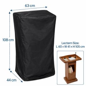 Waterproof Podium Cover Black UV Resistant Dustproof Lectern Protector Foldable Nylon Outdoor Protection