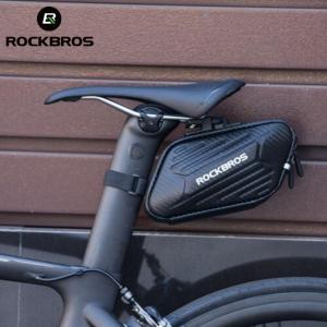 ROCKBROS Bike Bicycle Waterproof Mountain Bike Tail Bag Cycling Rear Seat Hard Shell Tail Bag Bike Accressories Carbon