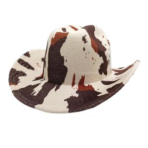 Cổ Điển Phương Tây Mũ phớt mềm Cuộn Brims Panama Ha Cho Phụ Nữ Người Đàn Ông Với hoa văn da báo Cho du lịch ngoài trời Và Phiêu Lưu