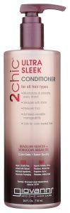 GIOVANNI 2chic Ultra-Sleek Conditioner Anti-Frizz Formula Coconut 24 oz Brazilian Phyto-Keratin & Moroccan Argan Oil Shea Butter Pro-Vitamin B5 Color Safe Paraben Free