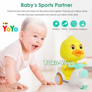 Mainan Edukasi Anak Bayi Mainan Bebek Putar Berjalan Tanpa Baterai