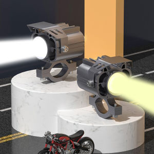 Super Bright Mini Driving Light Led Headights Motorcycle Headlight Dual Color Waterproof Offroad Light