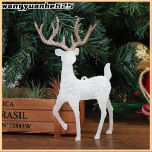 [WYH Store] 👗 Deer Christmas Forest Elk White Flash Dessert Table Decor for Home