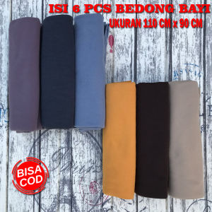 3 / 6 PCS  Pernel Bayi Kekinian / Bedong Bayi Polos Gradasi Lembut Sukmastore