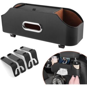 กล่องเก็บของรถยนต์พร้อมที่วางโทรศัพท์มือถือและที่วางตะขอ ดีไซน์ทันสมัย