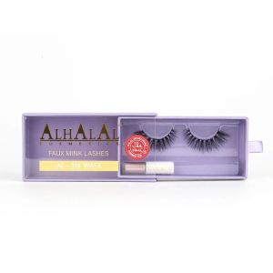 ALHALAL COSMETICS WAFA (3D641) FAUX MINK LASHES AL-319/100% VEGAN /CRUELTY FREE